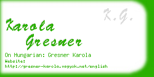 karola gresner business card